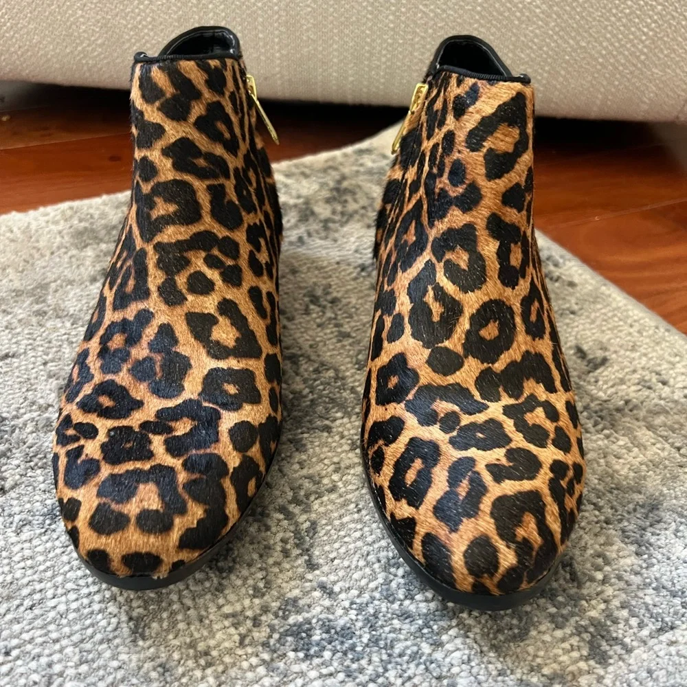 Sam Edelman Petty Leopard Brahma Ankle boots 8.5